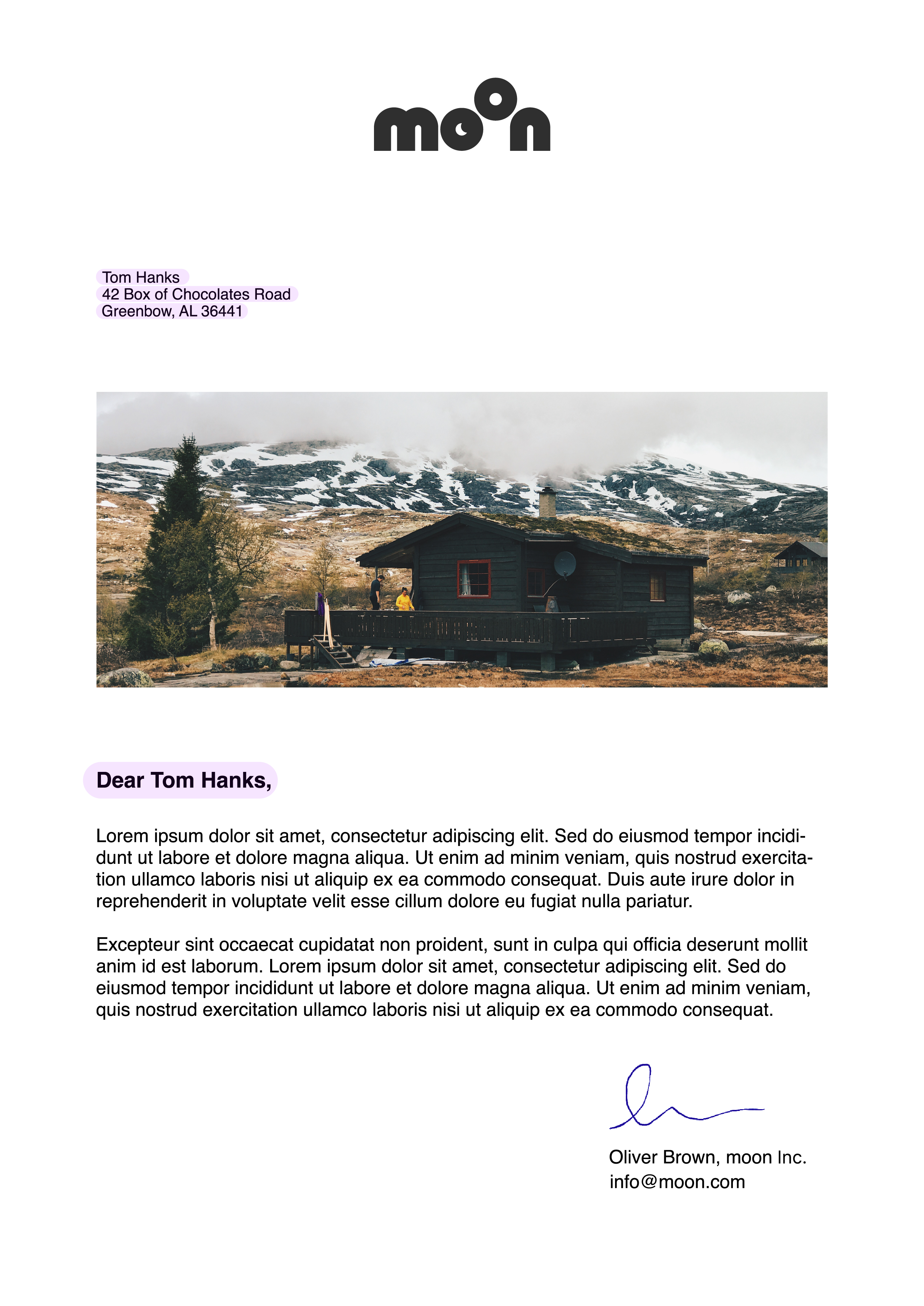 Use case - mail merge letter example