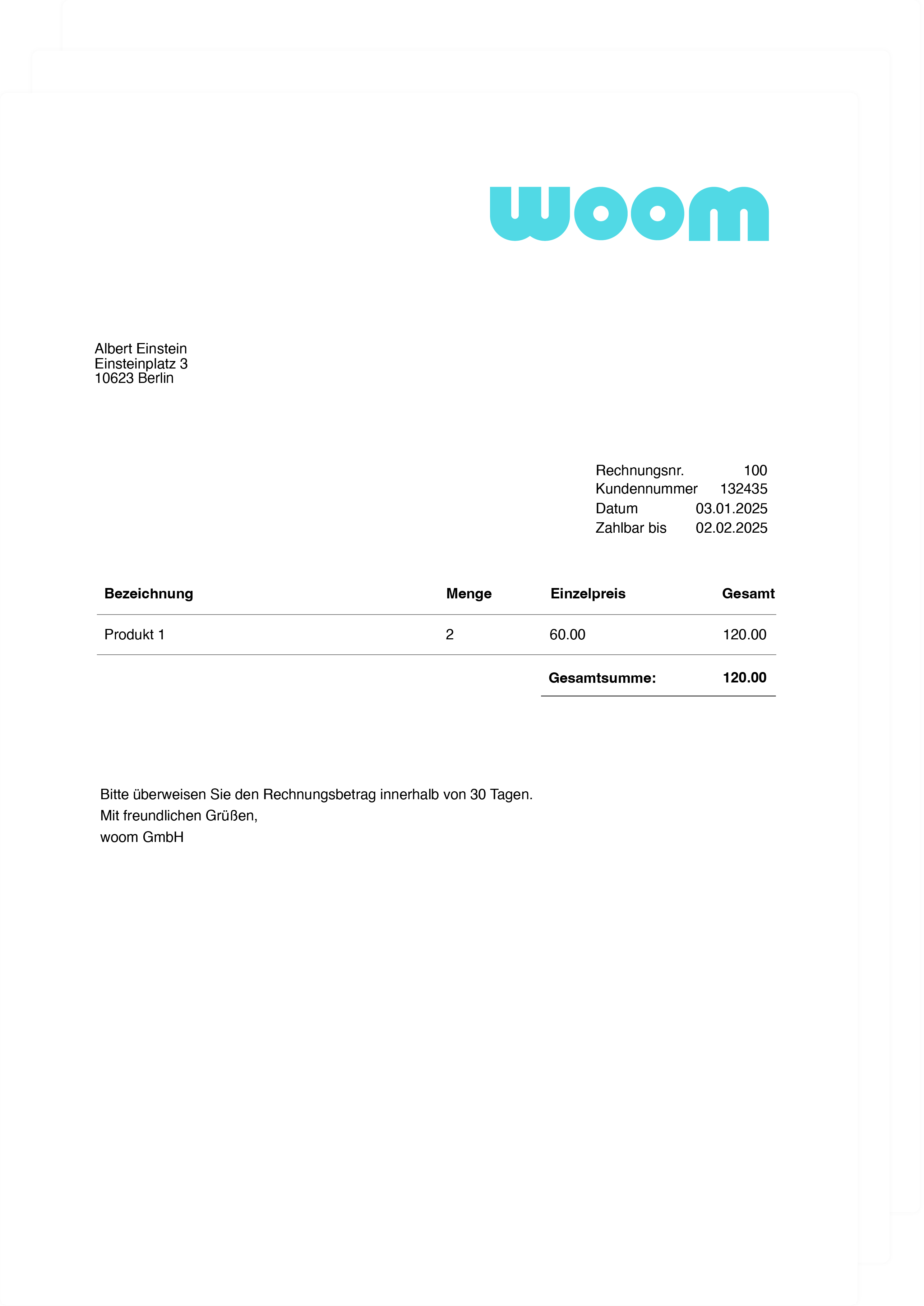Anwendungsfall Massensendung – Rechnungen