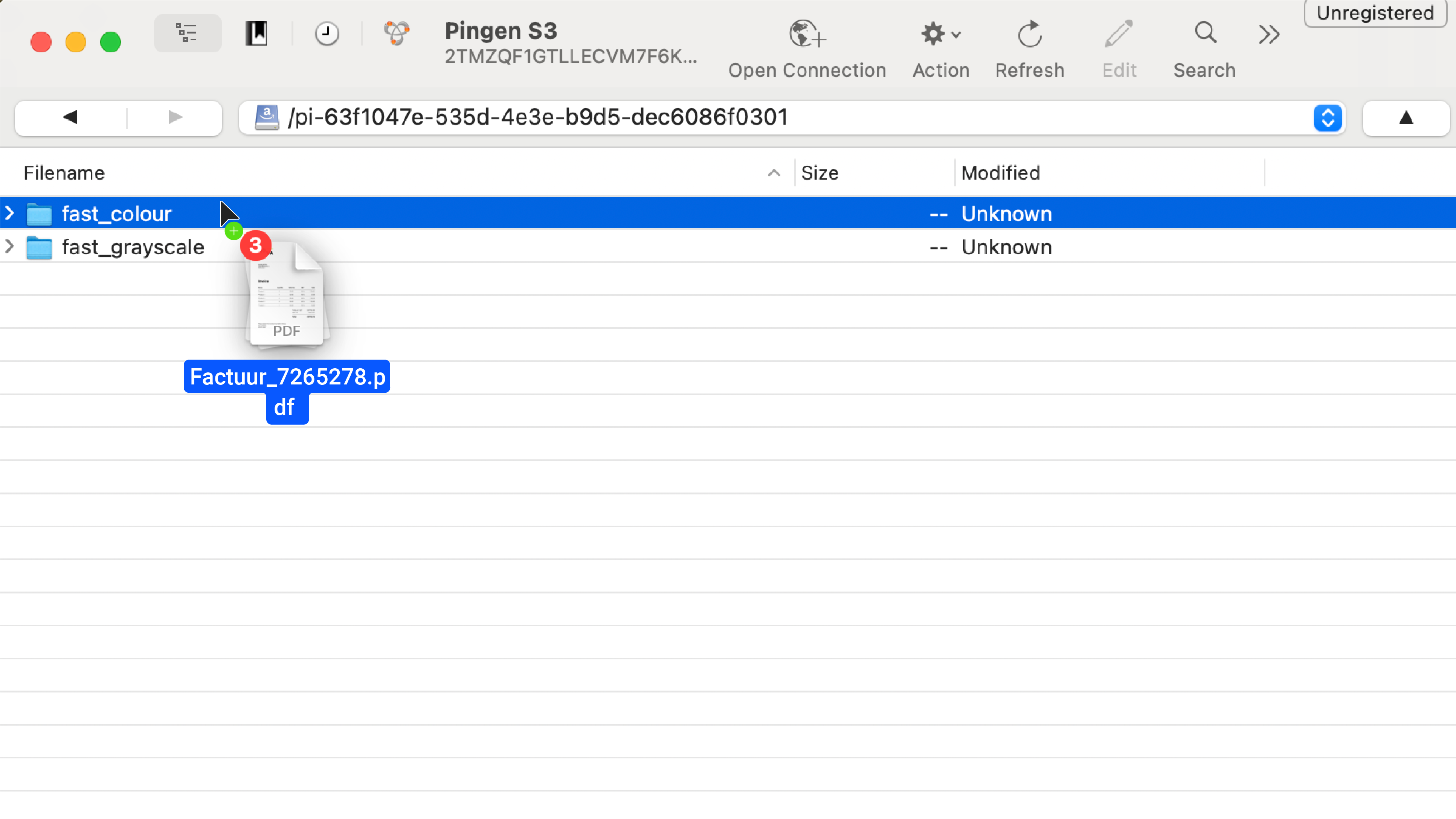 PDF’s uploaden naar map op Pingen’s private S3