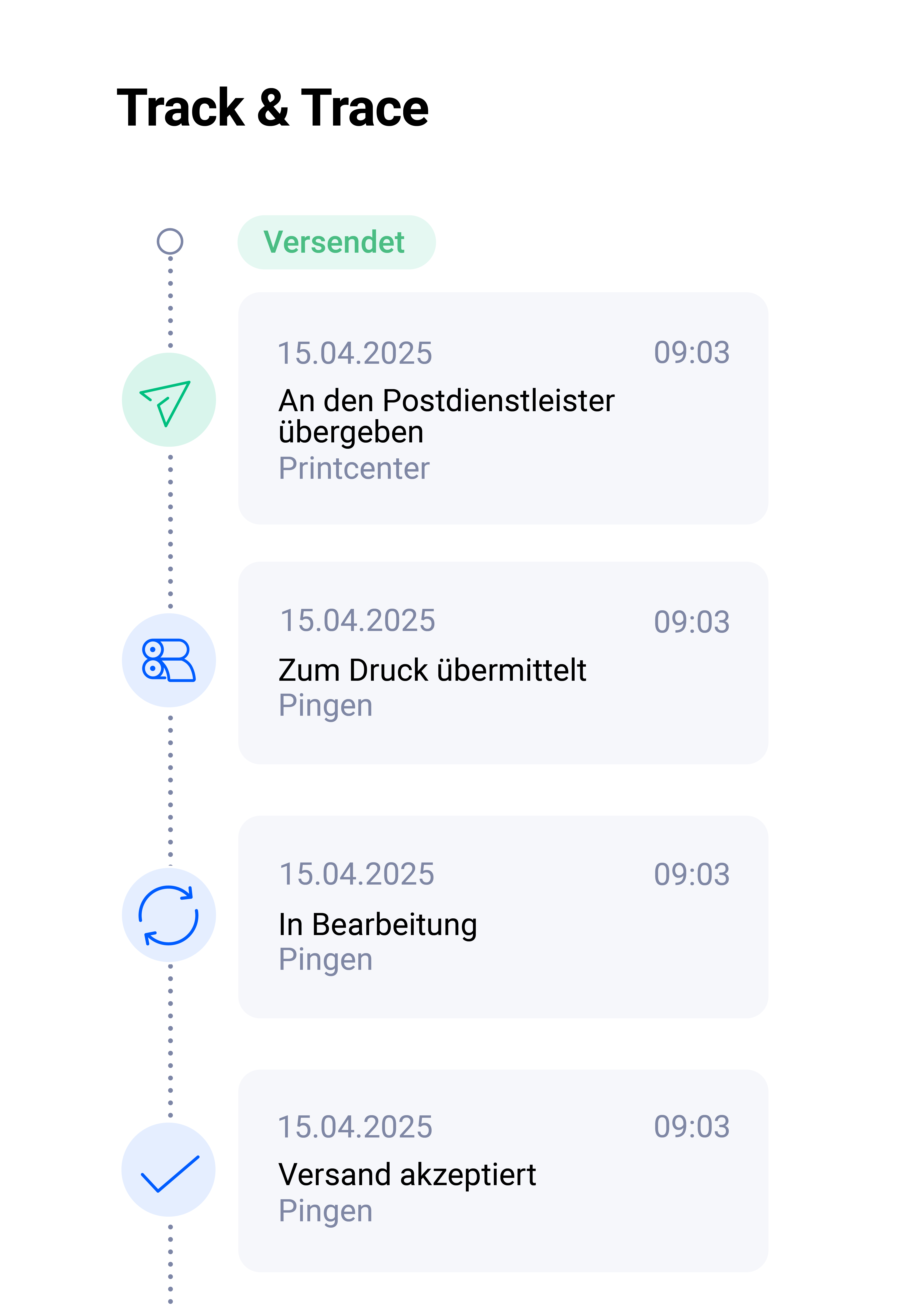 Pingen WebApp sendungsverfolgung