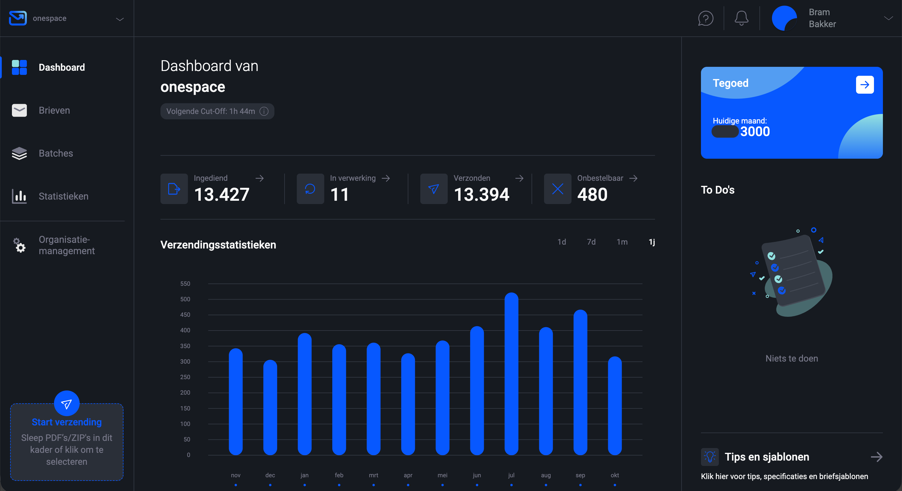 Online Post versturen - Pingen WebApp